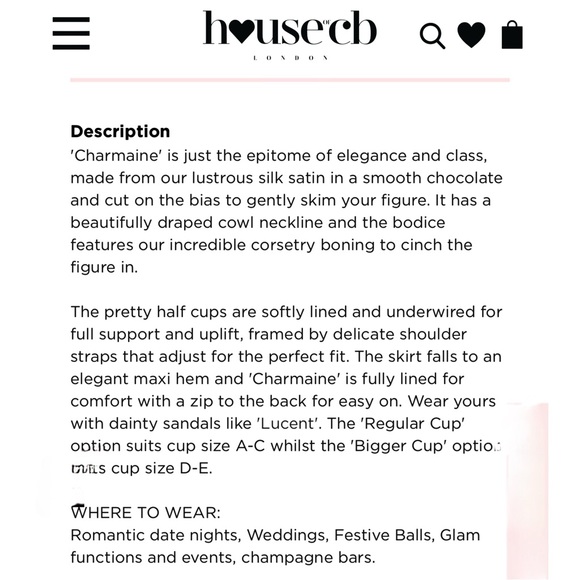 House of CB “Charmaine” Midaxi Chocolate Gown XS NWT - Picture 7 of 16